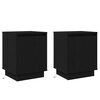 vidaXL Bedside Cabinet 2 pcs Black Oak 39 x 34.5 x 50 cm