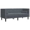 vidaXL Living Room Couch 3 pcs Dark Grey 194 x 74.5 x 70.5 cm Velvet