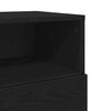 vidaXL Bedside Cabinet with 2 Drawers Black 36x36x68 cm