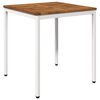 vidaXL Garden Dinner Table Natural and White 70 x 68.5 x 75 cm