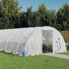 vidaXL Greenhouse with Steel Frame White 72 m&sup2; 18x4x2 m