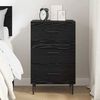 vidaXL Bedside Cabinet Black Oak 40 x 40 x 66 cm Engineered Wood