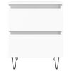 vidaXL Bedside Cabinet White 40x35x50 cm Engineered Wood