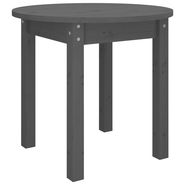 vidaXL Coffee Table Grey &Oslash; 45x40 cm Solid Wood Pine
