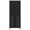 vidaXL Highboard Black Oak 69.5 x 34 x 180 cm Engineered Wood