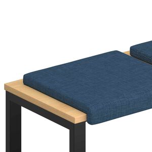 vidaXL Bench Cushion 2 pcs Fabric Blue Depth 35 cm