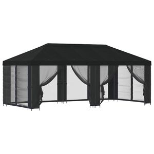 vidaXL 6 x 3 m Black Polyester and Steel 190