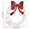 vidaXL Wreath with 150 LEDs Multicolour 120 cm Acrylic