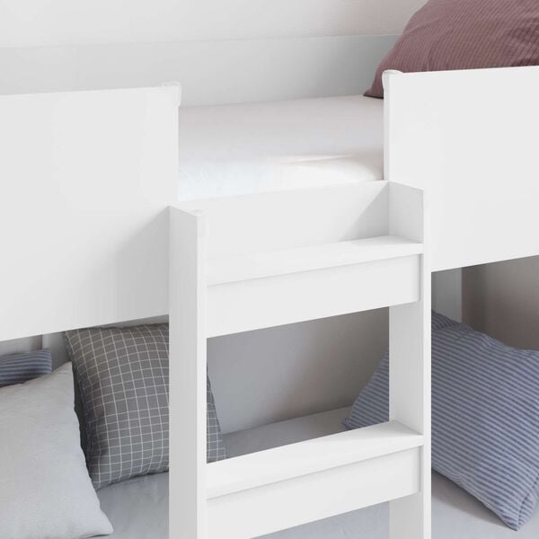 vidaXL Bunk Bed for Kids White 100 x 190 cm Engineered Wood