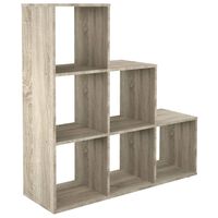 FMD Room Divider with 6 Compartments 104.3x32.6x106.5 cm Sand Oak