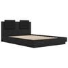 vidaXL Bed Frame with Headboard Black Oak 120 x 200 cm Engineered Wood