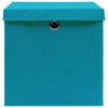 vidaXL Storage Boxes with Covers 10 pcs 28x28x28 cm Baby Blue