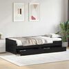 vidaXL Bed Frame with Drawer Black Oak 100 x 200 cm Solid Pine Wood