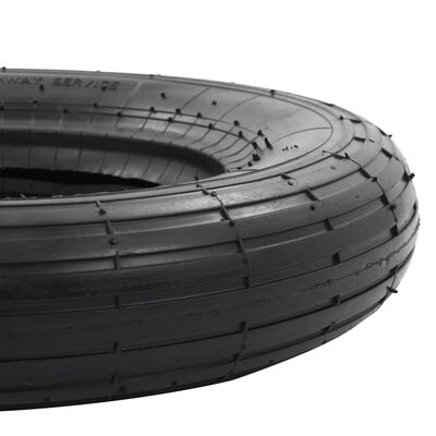 vidaXL 4 Piece Wheelbarrow Tire and Inner Tube Set 3.50-8 4PR Rubber
