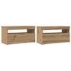 vidaXL TV Cabinets with LED Lights 2 pcs Artisan Oak Engineered Wood