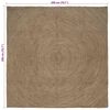 vidaXL Area Rugs Square Grey 200 x 200 cm Jute
