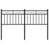 vidaXL Metal Headboard Black 135 cm