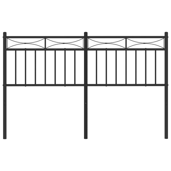 vidaXL Metal Headboard Black 135 cm