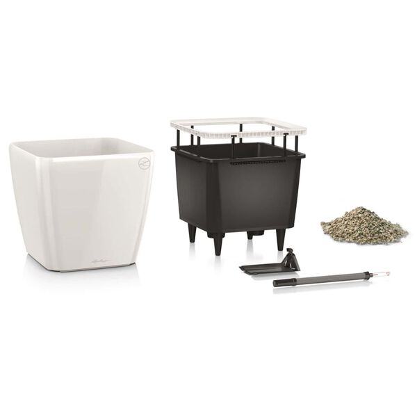 LECHUZA Planter QUADRO LS 35 ALL-IN-ON High-Gloss White 16160