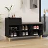 vidaXL Shoe Cabinet Black 102x36x60 cm Engineered Wood