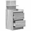vidaXL Bedside Cabinets with 2 Drawers 2 pcs Grey Sonoma 38x34x80 cm