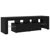 vidaXL TV Cabinet 3 pcs Black Oak 290 x 37 x 40 cm Engineered Wood
