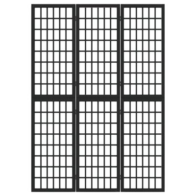 vidaXL Folding 3-Panel Room Divider Japanese Style 120x170 cm Black