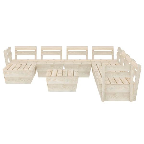 vidaXL 9 Piece Garden Pallet Lounge Set Impregnated Spruce Wood