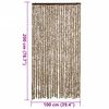 vidaXL Fly Curtain Beige and Brown 100x200 cm Chenille