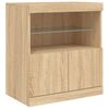 vidaXL Sideboard with LED Lights Sonoma Oak 60x37x67 cm