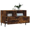 vidaXL TV Cabinet Smoked Oak 80x36x50 cm Engineered Wood