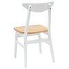 vidaXL Dining Chairs 2 pcs White 42 x 47.5 x 81 cm Solid Rubber Wood