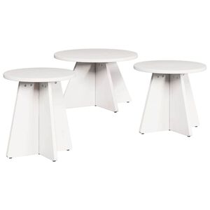 vidaXL Coffee Table 3 pcs White