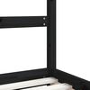 vidaXL Kids Bed Frame Black 80x160 cm Solid Wood Pine