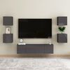 vidaXL Wall Mounted TV Cabinet High Gloss Grey 30.5x30x30 cm