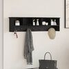 vidaXL Wall-Mounted Coat Rack with Shelf Black oak 100 x 16 x 26 cm