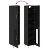 vidaXL Highboard 2 pcs Black Oak Engineered Wood