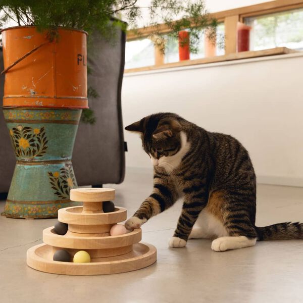 Designed by Lotte Cat Play Tower Mia 26x14.5 cm Wood