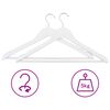 vidaXL 50 pcs Clothes Hanger Set Non-slip White Hardwood