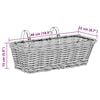 vidaXL Hanging Planter Basket 2 pcs Brown 48 x 22 x 15 cm Lacak Rattan