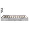 vidaXL Storage Bed Concrete Grey 140 x 190 cm Engineered Wood