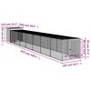vidaXL Chicken Cage with Run Light Grey 110x813x110 cm Galvanised Steel