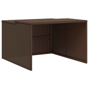 vidaXL Robot Mower Garage Brown 86x90x52/57 cm Poly Rattan