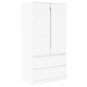 vidaXL Cabinet with Drawer White 79.5 x 49 x 156 cm Engineered Wood
