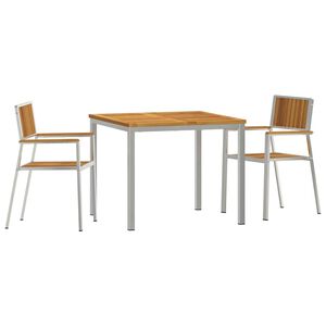 vidaXL Outdoor Dining Set 3 pcs 90 x 90 x 75 cm