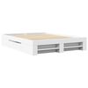 vidaXL Bed Frame without Mattress White 150x200 cm King Size Engineered Wood