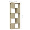 vidaXL Book Cabinet Room Divider Sonoma Oak 60x24x155 cm