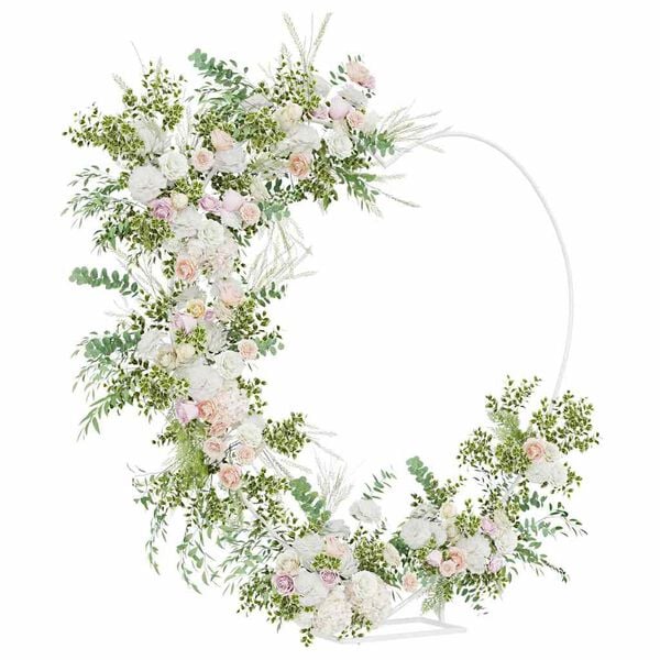 vidaXL Wedding Arch White 195 x 35 x 211 cm Steel