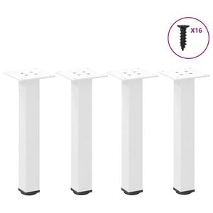 vidaXL Coffee Table Legs 4 pcs White 30-32 cm Steel
