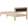 vidaXL Bed frame Brown and black 100 x 200 cm Solid pine wood